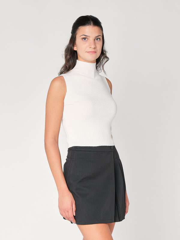 Gilet in maglia a costina
