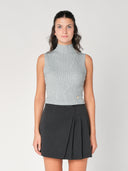 Gilet in maglia a costina