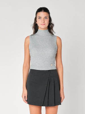 Gilet in maglia a costina