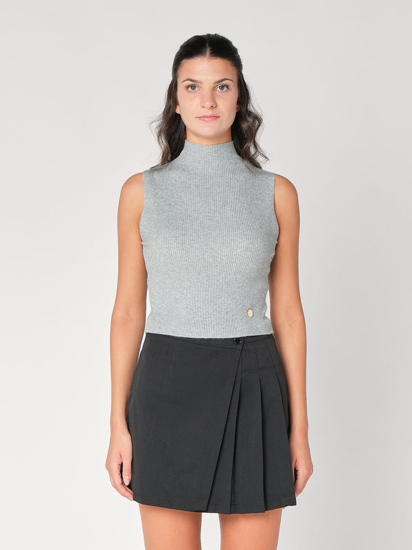 Gilet in maglia a costina