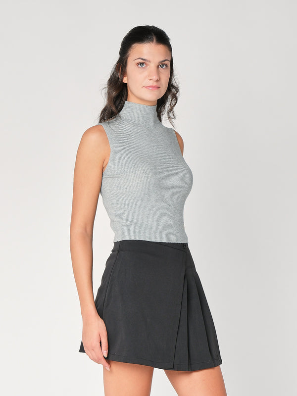 Gilet in maglia a costina