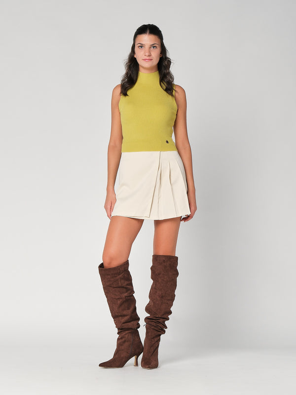 Gilet in maglia a costina