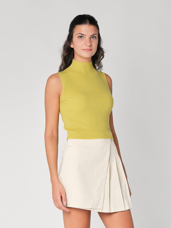 Gilet in maglia a costina