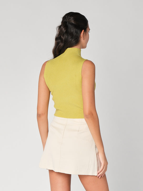 Gilet in maglia a costina