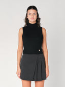 Gilet in maglia a costina