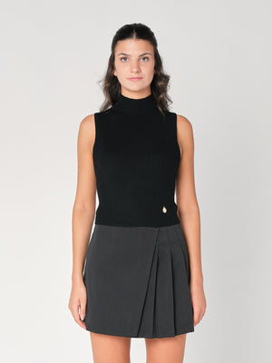 Gilet in maglia a costina