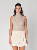 Gilet in maglia a costina