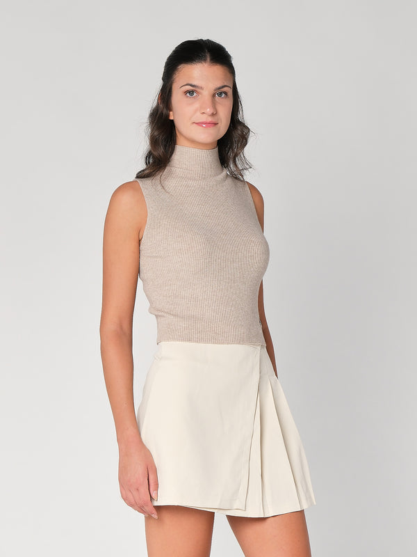 Gilet in maglia a costina