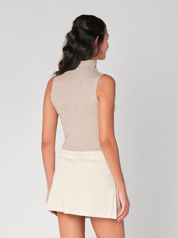 Gilet in maglia a costina