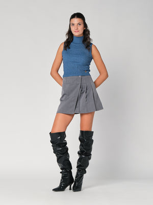 Gilet in maglia a costina