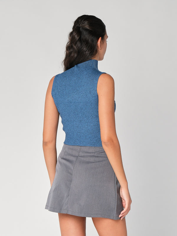 Gilet in maglia a costina