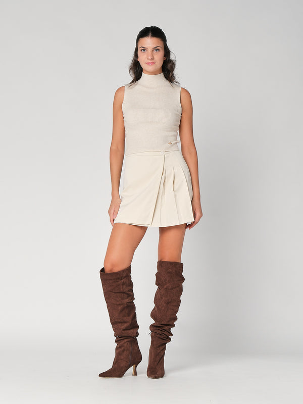 Gilet in maglia a costina
