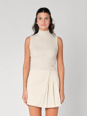 Gilet in maglia a costina