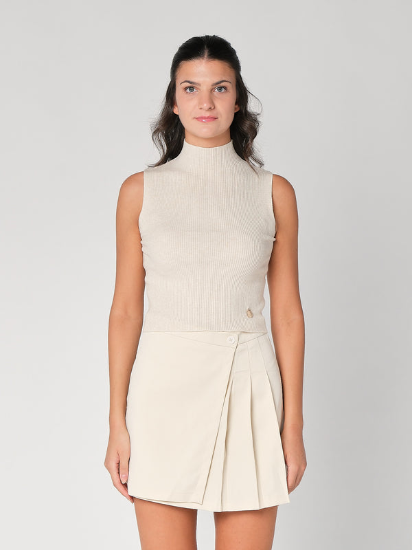 Gilet in maglia a costina