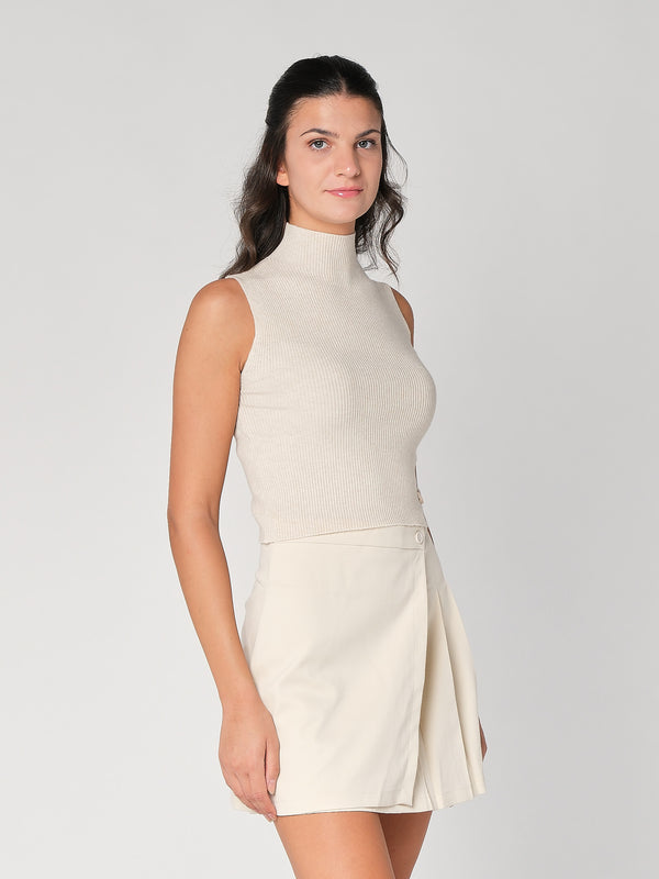 Gilet in maglia a costina