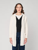 Cardigan buclé con cappuccio