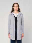 Cardigan buclé con cappuccio
