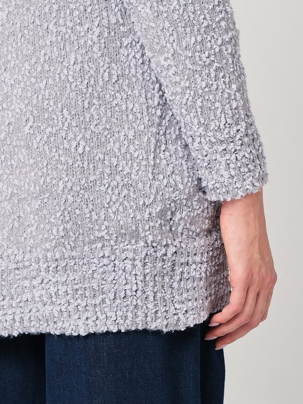 Cardigan buclé con cappuccio