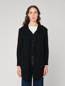 Cardigan buclé con cappuccio