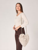 Borsa pelliccia cuore