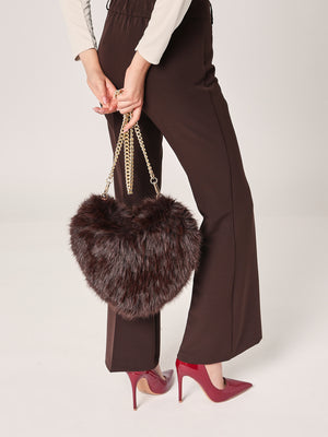 Borsa pelliccia cuore