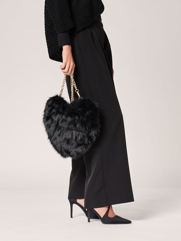 Borsa pelliccia cuore