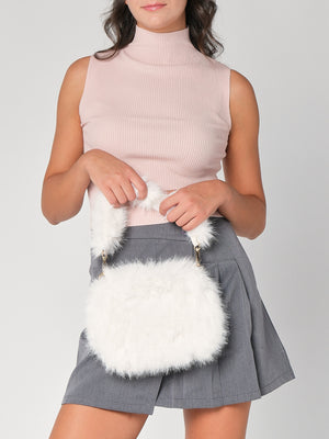 Borsa pelliccia a mano