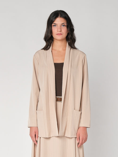 Offene gestreifte Jacke