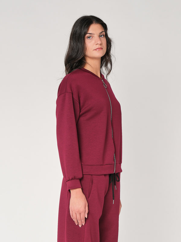 Giacca zip in tessuto Punto Milano