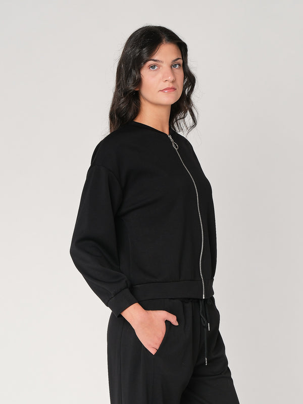 Giacca zip in tessuto Punto Milano