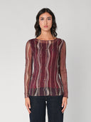 Maglia in fantasia con rete