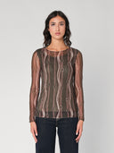 Maglia in fantasia con rete
