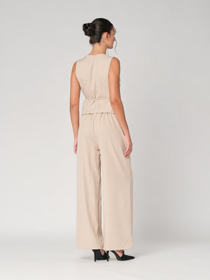 Completo gilet con nodo a lato