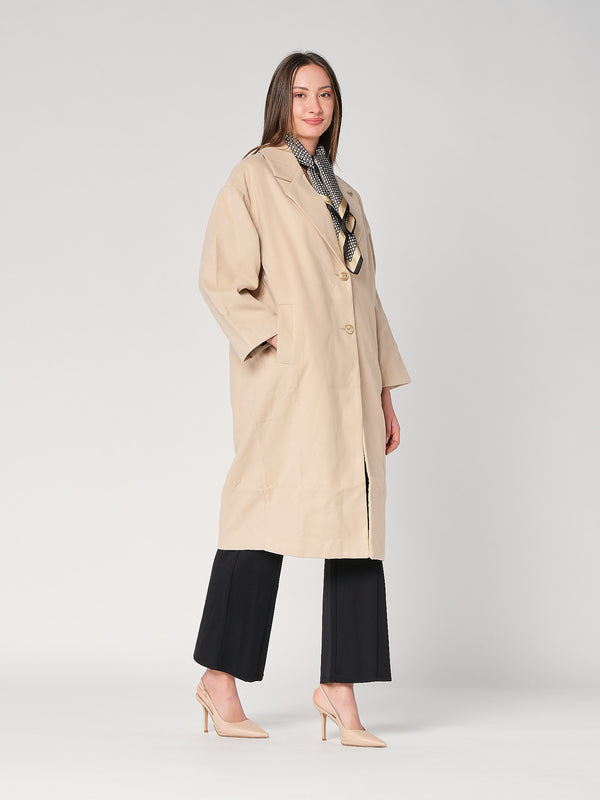 Cappotto con un bottone