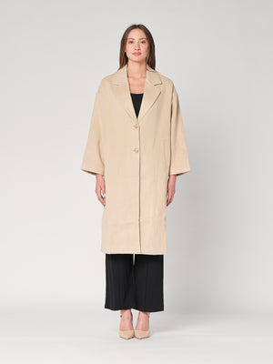 Cappotto con un bottone
