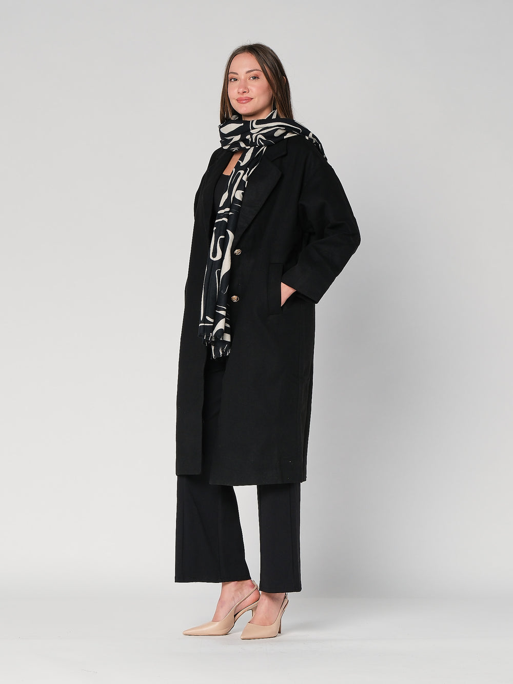 Cappotto con un bottone
