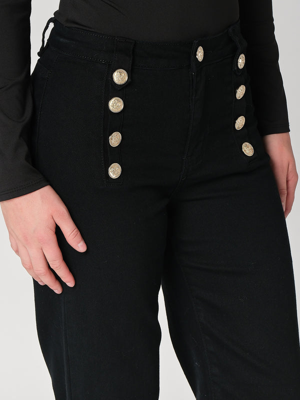 Jeans a zampa doppiopetto