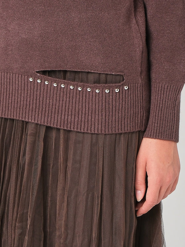 Abito plisse con maglia