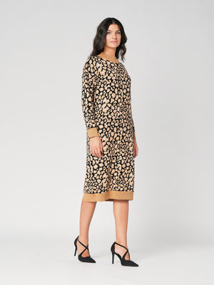 Abito maglia leopardato