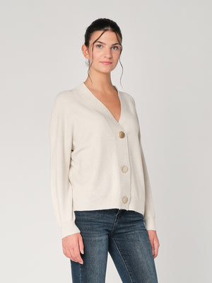 Maglia collo V con bottoni
