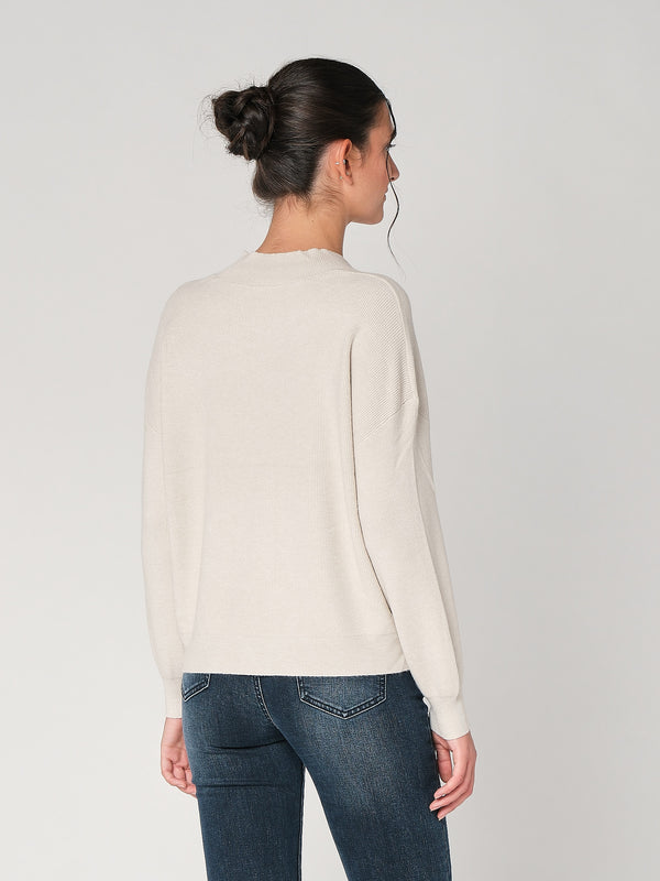 Maglia collo V con bottoni