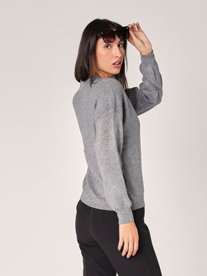 Maglia collo V con bottoni
