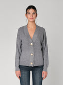 Maglia collo V con bottoni
