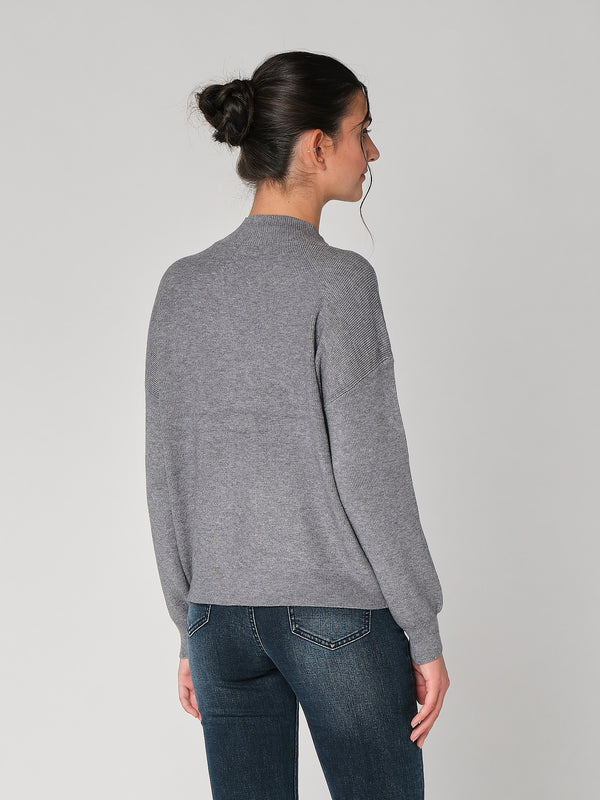 Maglia collo V con bottoni