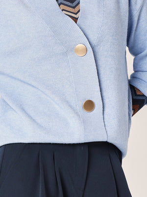 Maglia collo V con bottoni