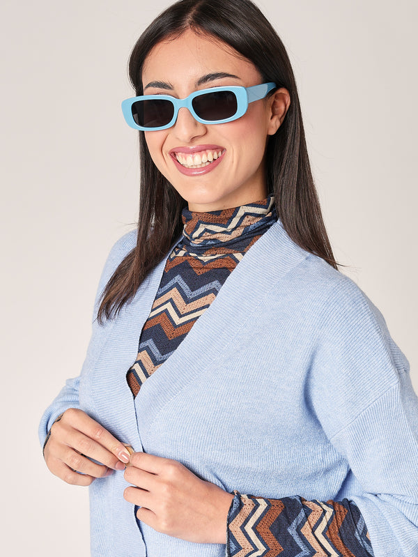 Maglia collo V con bottoni