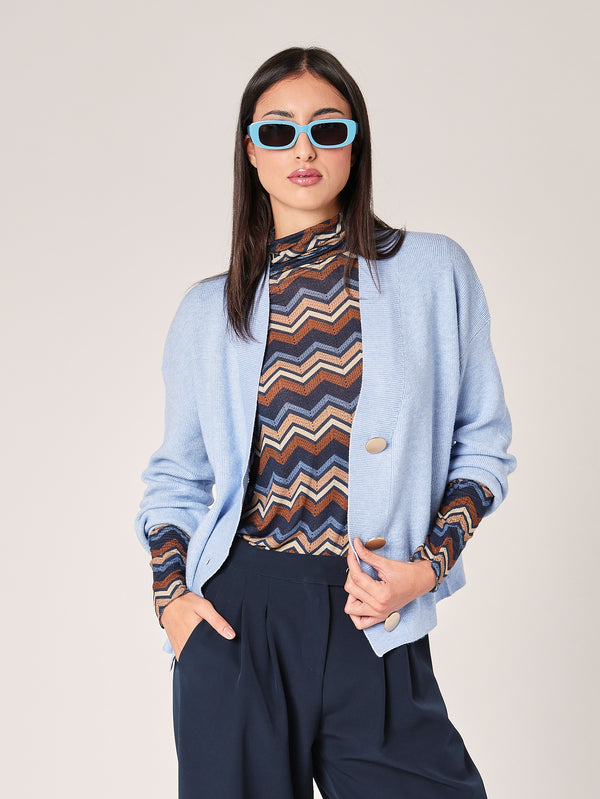 Maglia collo V con bottoni