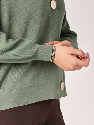 Maglia collo V con bottoni