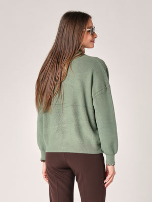 Maglia collo V con bottoni