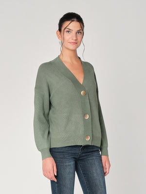 Maglia collo V con bottoni